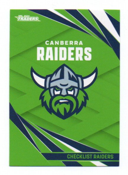 2024 NRL Traders Base (010) Raiders Checklist