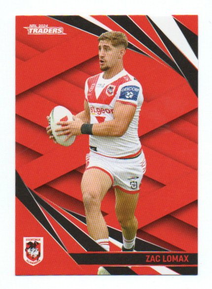 2024 NRL Traders Base (123) Zac Lomax Dragons