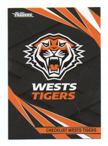 2024 NRL Traders Base (145) Wests Tigers Checklist