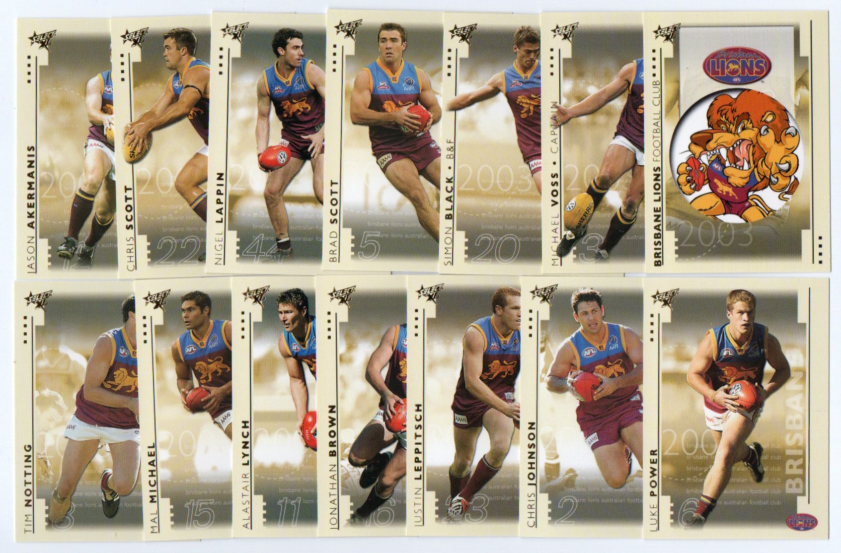 2003 Select XL Team Set – Brisbane