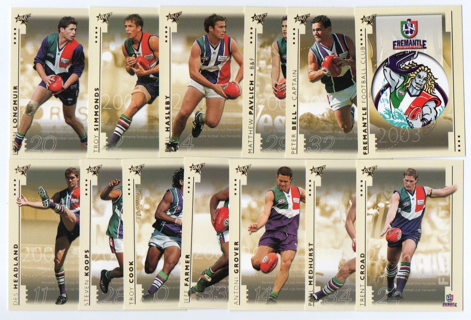 2003 Select XL Team Set – Fremantle