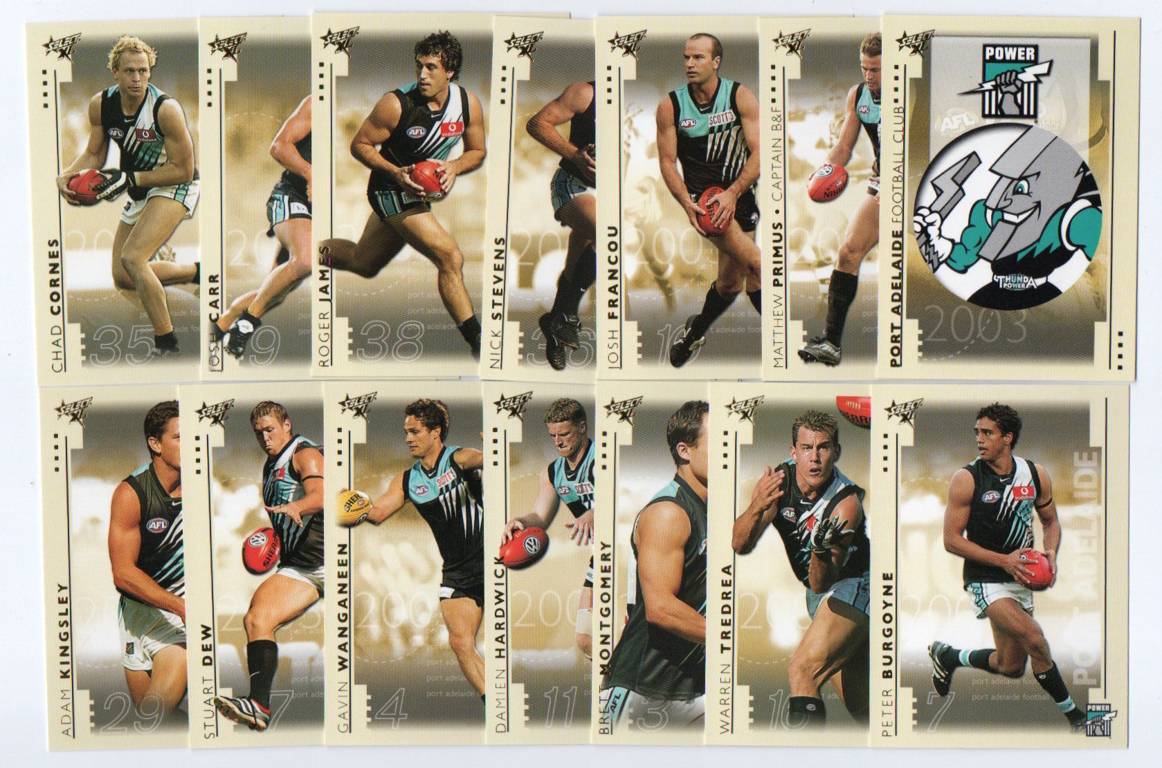 2003 Select XL Team Set – Port Adelaide