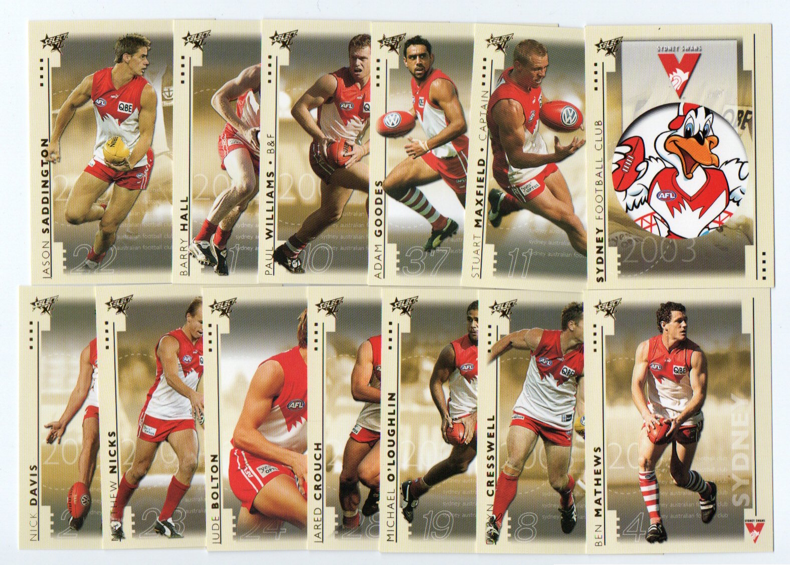 2003 Select XL Team Set – Sydney