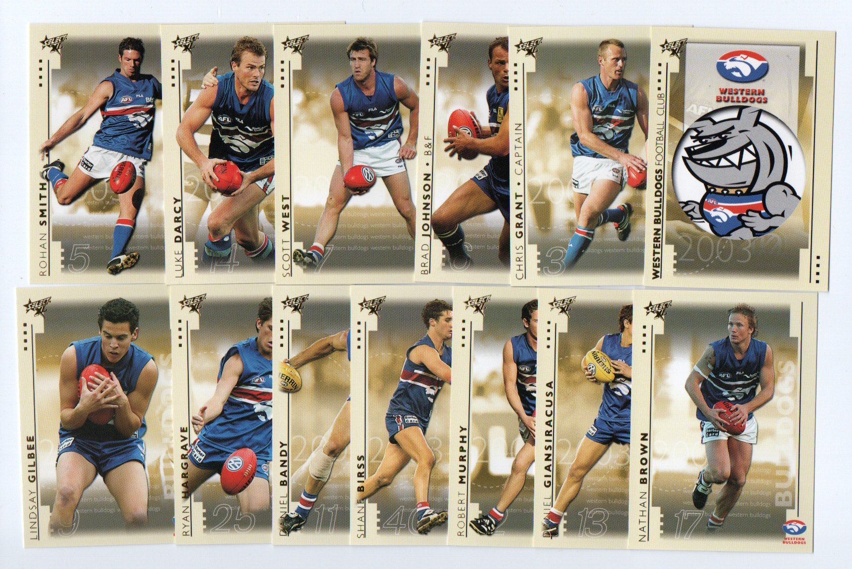 2003 Select XL Team Set – Western Bulldogs