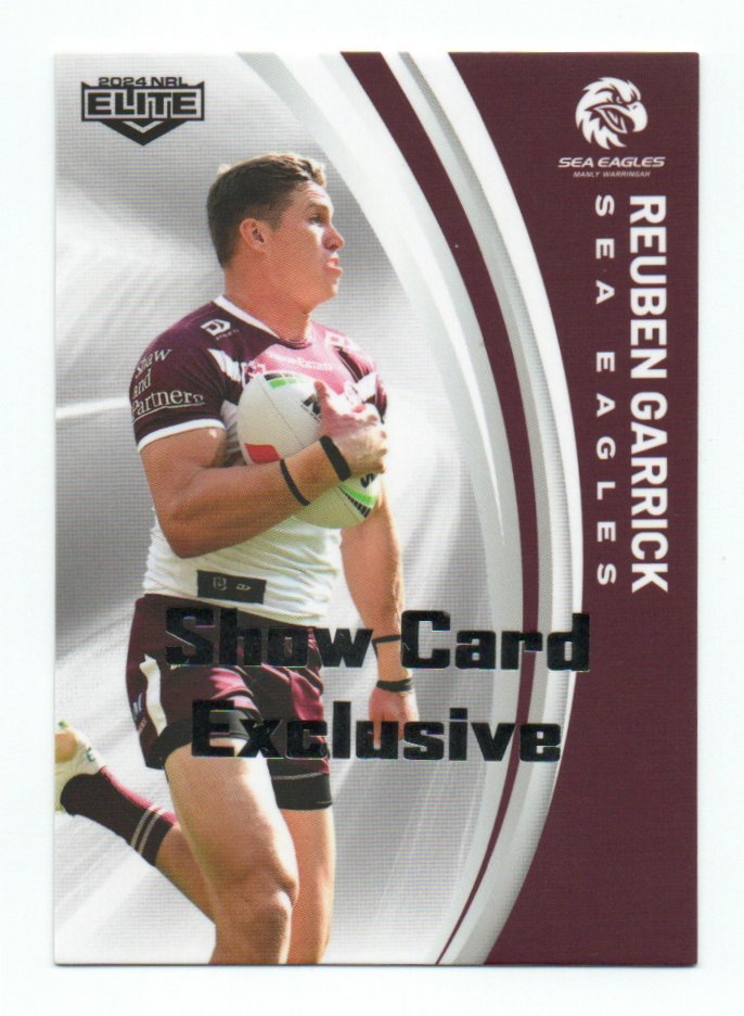 2024 Nrl Elite Show Card Exclusive (058) Reuben Garrick Sea Eagles