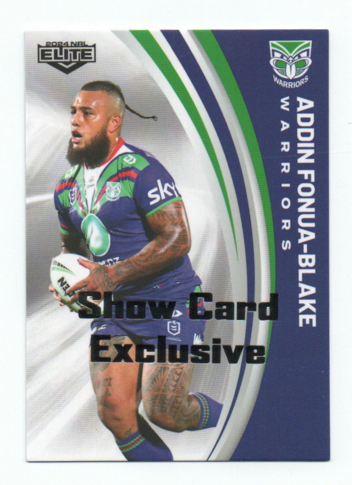 2024 Nrl Elite Show Card Exclusive (139) Addin Fonua-Blake Warriors